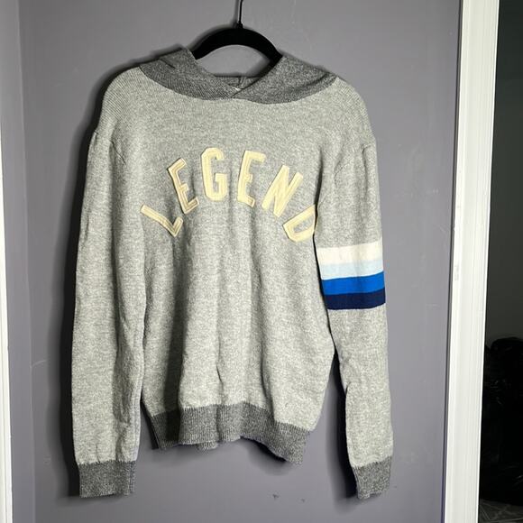 Gap Kids Boys Gray Hooded Sweater With Legend on Front Size XXL (13-14) - Picture 9 of 9
